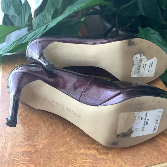 Nordstrom 7.5 Purple Patent Leather Ivanka Trump Platform Heels - Picture 9 of 10